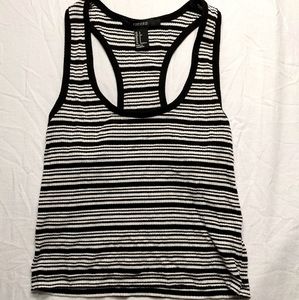 Forever 21 Black and White Racerback Tank
